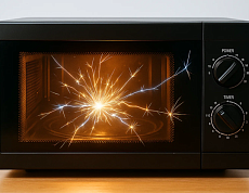 Почему микроволновка искрит: основные причины
